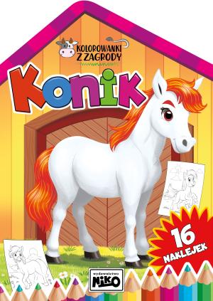 Kolorowanka z zagrody. Konik