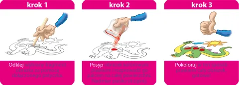 Piaskowe obrazki -Pakiet 1 ( biedronka, rybka, dinozaur)